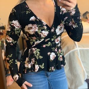 Floral long sleeve blouse